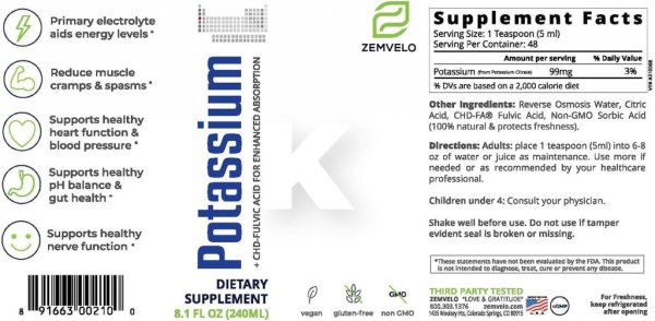 Zemvelo Potassium (Mineralife Kalium) 240 ml