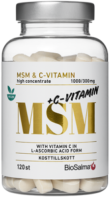 BioSalma MSM 1000mg + C-vitamin 120 tabletter