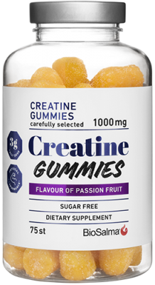 BioSalma Creatine Gummies 1000 mg Passion Fruit 75 st