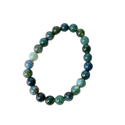 Andekvarts Armband Mossagat rund 8mm