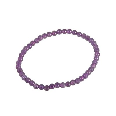 Andekvarts Armband Ametist rund 4mm