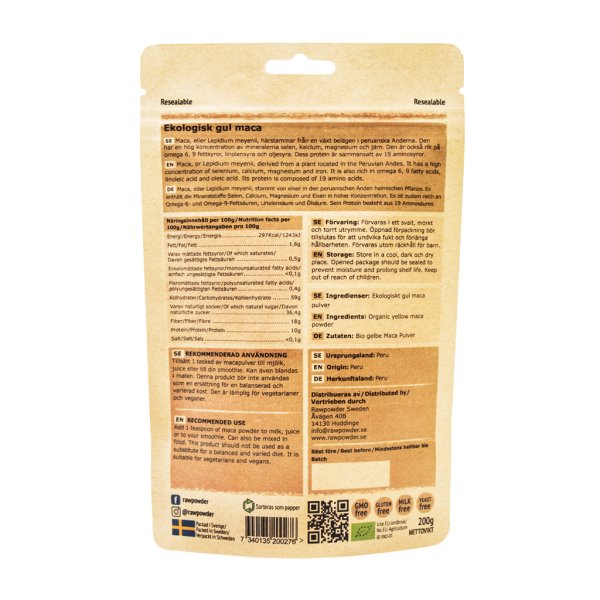 Rawpowder Gul Maca EKO 200 g