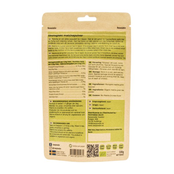 Rawpowder Matcha Supreme EKO 100 g