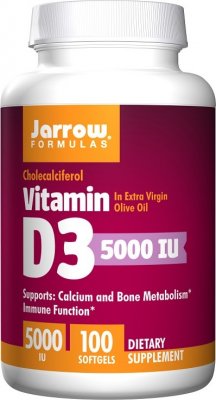 Jarrow Vitamin D3 5000 IE 100 kapslar
