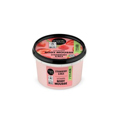 Organic Shop Kroppsmousse Jordgubb 250 ml