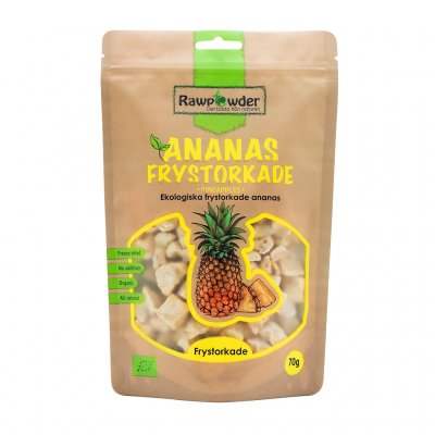 Rawpowder Ananas Frystorkade 70g EKO