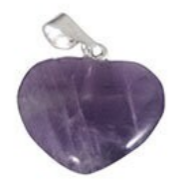 Andekvarts Ametist Hjärta Hänge 15mm