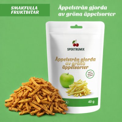 Spektrumix Äppelstrån gjorda av gröna äppelsorter 40g