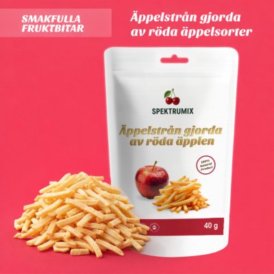 Spektrumix Äppelstrån gjorda av röda äppelsorter 40g