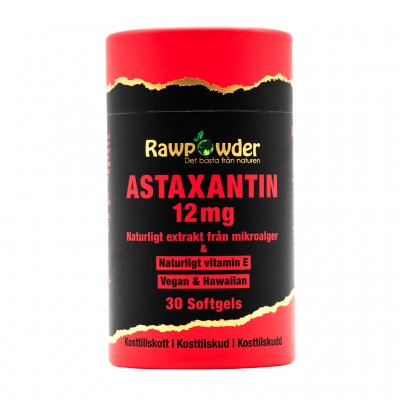 Rawpowder Astaxantin Extrakt Hawaiian 12mg 30 Softgels