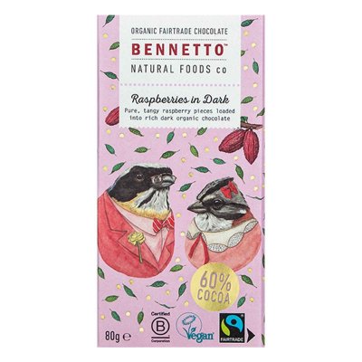 Bennetto Raspberries in Dark 80g