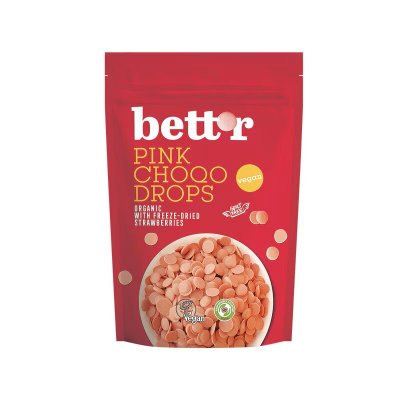 Bett'r Pink chocolate drops 200g