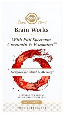 Solgar Brain Works with Full Spectrum Curcumin & BacoMind 60 kapslar