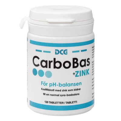 DCG CarboBas + Zink 120 tabletter