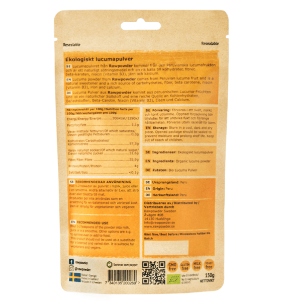 Rawpowder Lucuma pulver EKO 150 g