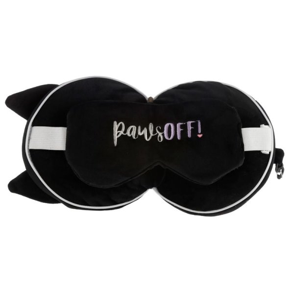 Relaxeazzz Feline Fine Katt Rund Resekudde & Ögonmask