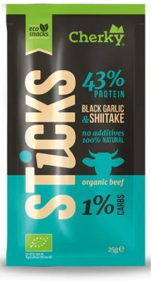 Cherky ECO Beef Stick Black Garlic & Shiitake 25g