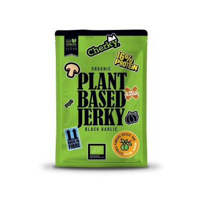 Cherky ECO Plant Based Jerky BLACK GARLIC & COFFEE 30g