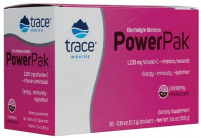 Trace Minerals Electrolyte Stamina Power Pak Cranberry 30 packets (kort datum)