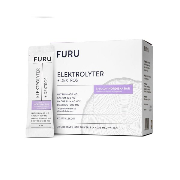 FURU Elektrolyter + Dextros Nordiska Bär 30 stickpacks