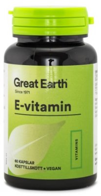 Great Earth E-vitamin 60 kapslar