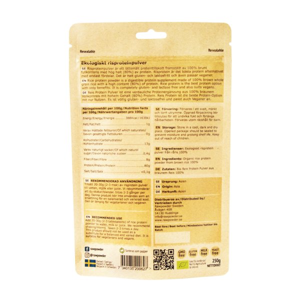 Rawpowder Risprotein EKO 250 g