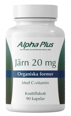 Alpha Plus Järn 20mg 90 kapslar