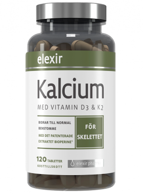 Elexir Kalcium med vitamin D3 & K2 120 tabletter