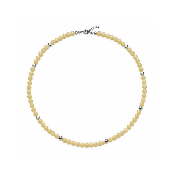 Meleva Halsband Gul Jade 6mm