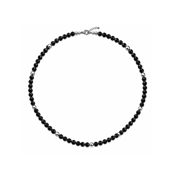 Meleva Halsband Svart Onyx 6mm