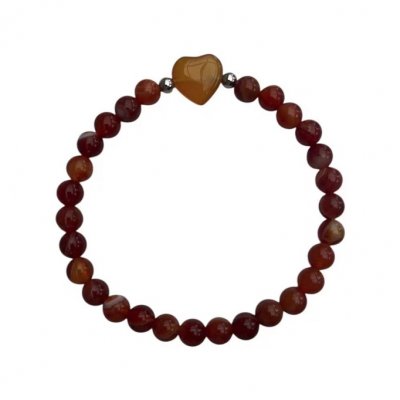 Meva Varor & Design Armband Röd Onyx 6mm
