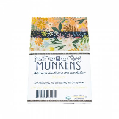 Munkens Hälsa Bivaxdukar Flower 3-pack
