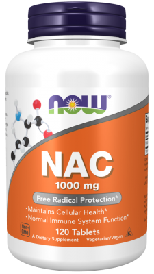 Now Foods NAC 1000 mg 120 tabletter