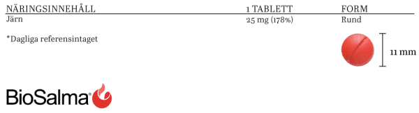 BioSalma Järn 120 tabletter