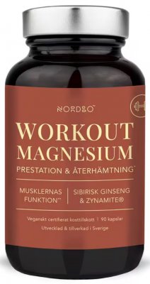 Nordbo WorkOut Magnesium 90 kapslar