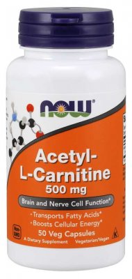 Now Foods Acetyl L-Carnitine 500 mg 100 vegkapslar