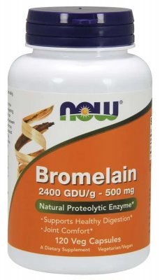 NOW Foods Bromelain 500 mg 120 kapslar