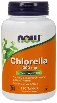 Now Foods Chlorella 1000 mg 120 tabletter