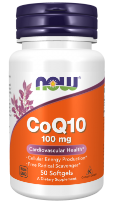 Now Foods CoQ10 100 mg 50 softgels