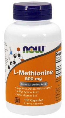 Now Foods L-Methionine 500 mg + B-6 10 mg 100 kapslar