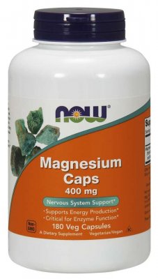 Now Foods Magnesium 400 mg 180 kapslar
