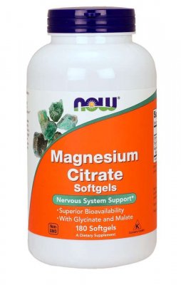 Now Foods Magnesium Citrate 134 mg 180 softgels