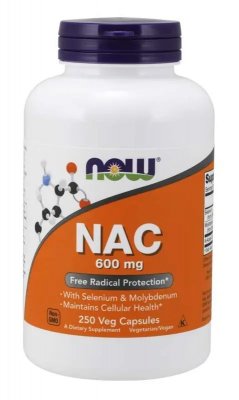 Now Foods NAC 600 mg 250 vegkapslar