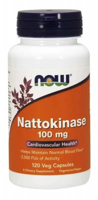 Now Foods Nattokinase 100 mg 120 vegkapslar