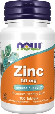 NOW Foods Zinc Gluconate 50 mg 100 tabletter