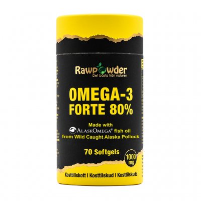 Rawpowder Alaska Omega-3 Forte 80% 1000mg 70 Softgels