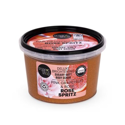 Organic Shop Rose Spritz Body Scrub Deluxe Brightening 250ml