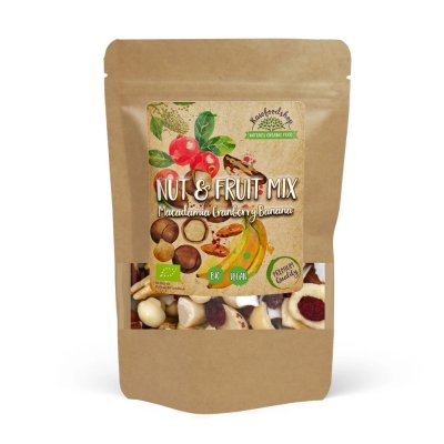 Rawfoodshop Nöt- & Fruktmix Macadamia Tranbär Banan EKO 200g