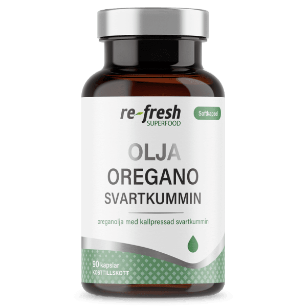 Re-fresh Oregano och svartkumminolja 90 kapslar