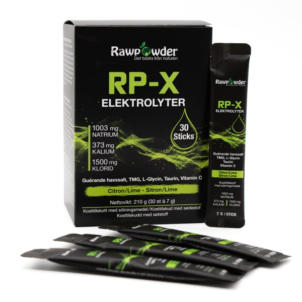 Rawpowder RP-X Elektrolyter Citron/Lime 30 Stickpacks